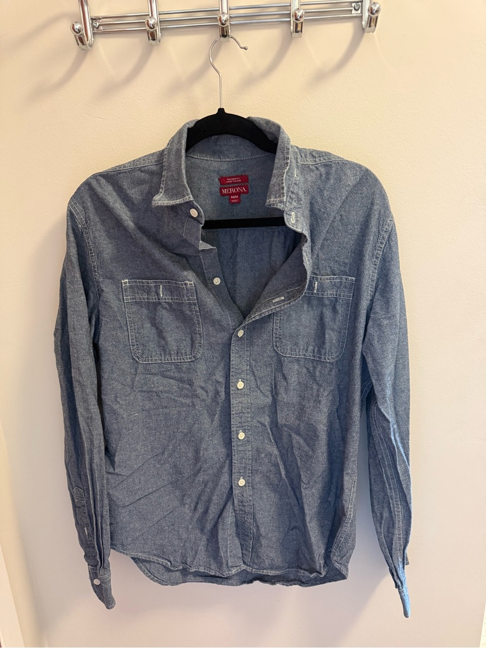 Merona Light Blue Chambray Button-Down Shirt